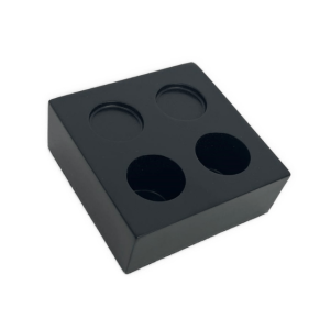 4 slot black acrylic mold holder block